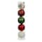 5 Pack 2.2" Red, Green & White Mistletoe Shatterproof Ball Ornaments by Ashland®